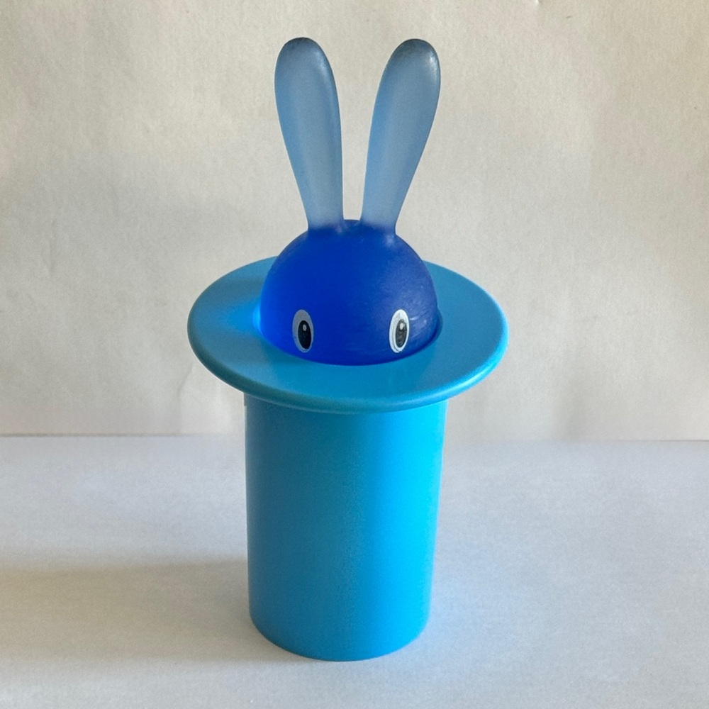 ALESSI Vintage “Magic Bunny” Blue Toothpick Holder